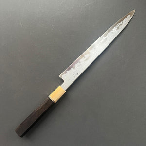 Sujihiki knife, Aogami 1 carbon steel, Damascus finish - Nakagawa Hamono x Myojin Naohito - Kitchen Provisions