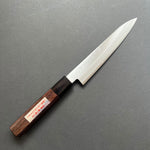 Petty knife, Aogami Super carbon steel core with stainless steel cladding, Polished finish - Miki Hamono - Kitchen Provisions
