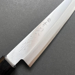 Petty knife, Aogami Super carbon steel core with stainless steel cladding, Polished finish - Miki Hamono - Kitchen Provisions