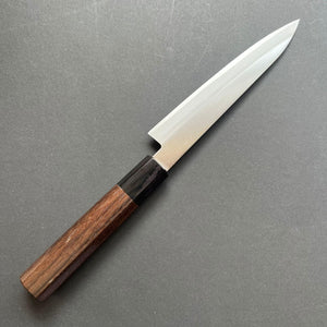 Petty knife, Aogami Super carbon steel core with stainless steel cladding, Polished finish - Miki Hamono - Kitchen Provisions
