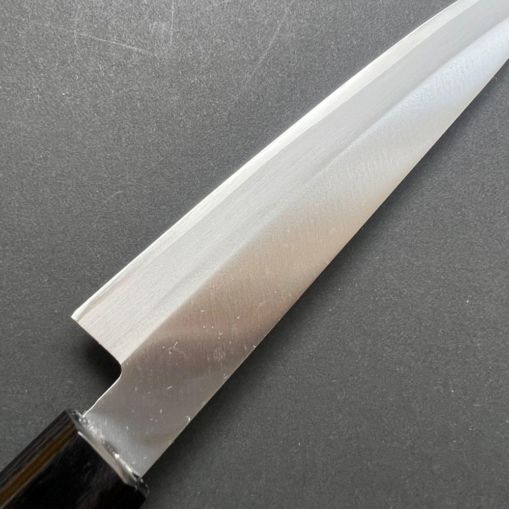 Petty knife, Aogami Super carbon steel core with stainless steel cladding, Polished finish - Miki Hamono - Kitchen Provisions