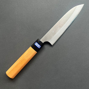 Petty knife, Aogami 2 carbon steel with stainless steel cladding, nashiji finish - Gihei - Kitchen Provisions