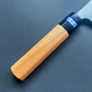 Petty knife, Aogami 2 carbon steel with stainless steel cladding, nashiji finish - Gihei - Kitchen Provisions