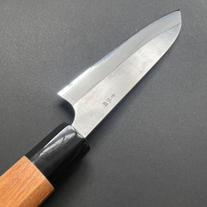 Petty knife, Aogami 2 carbon steel with stainless steel cladding, nashiji finish - Gihei - Kitchen Provisions