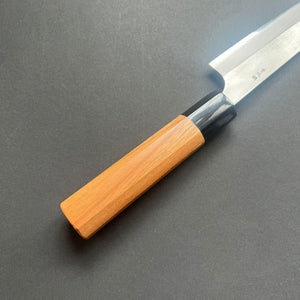 Petty knife, Aogami 2 carbon steel with stainless steel cladding, nashiji finish - Gihei - Kitchen Provisions