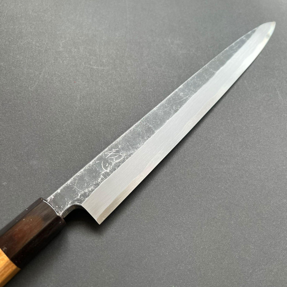 Yanagiba knife, Aogami 2, Kuoruchi Tsuchime finish - Hatsukokoro Shirasagi - Kitchen Provisions