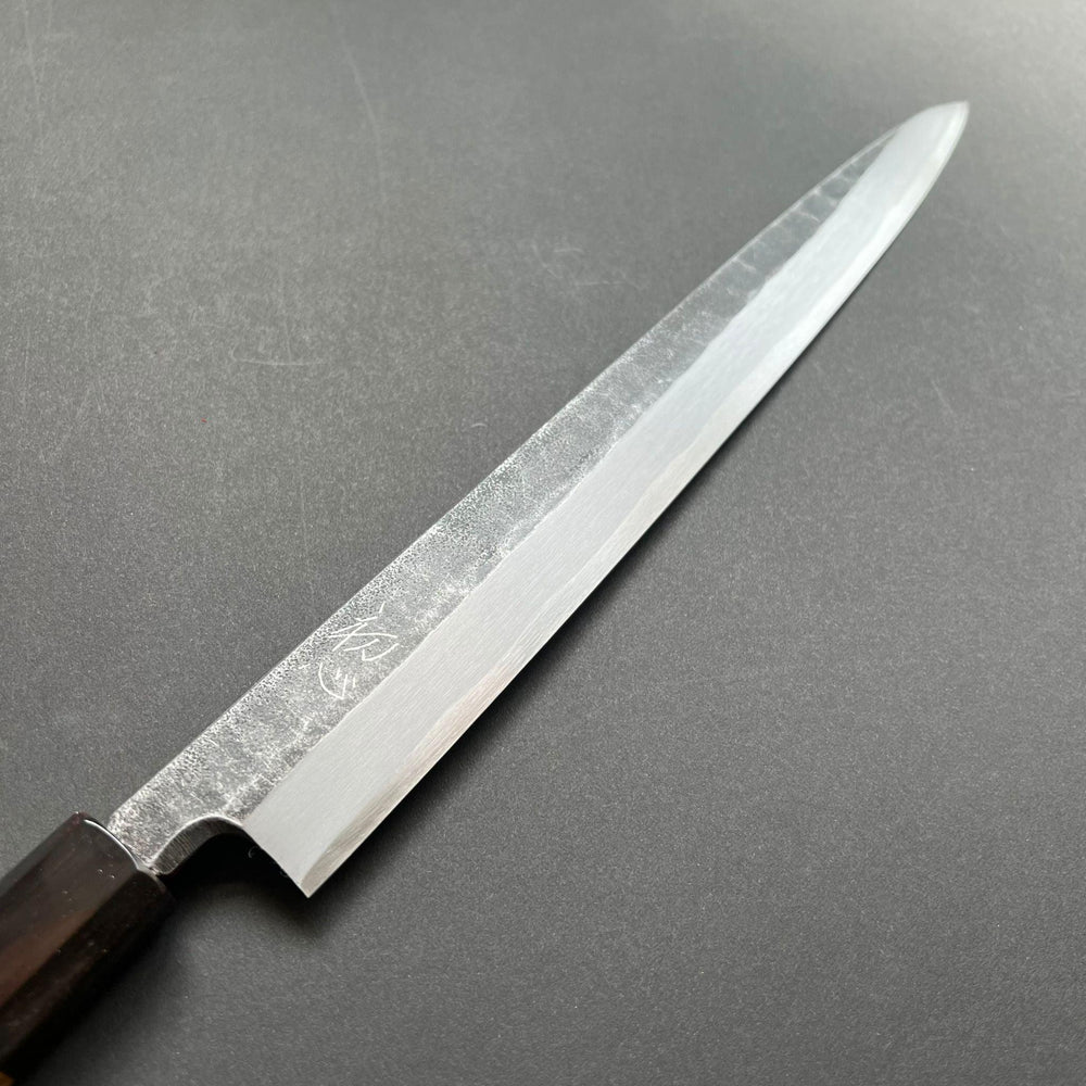 Yanagiba knife, Aogami 2, Kuoruchi Tsuchime finish - Hatsukokoro Shirasagi - Kitchen Provisions