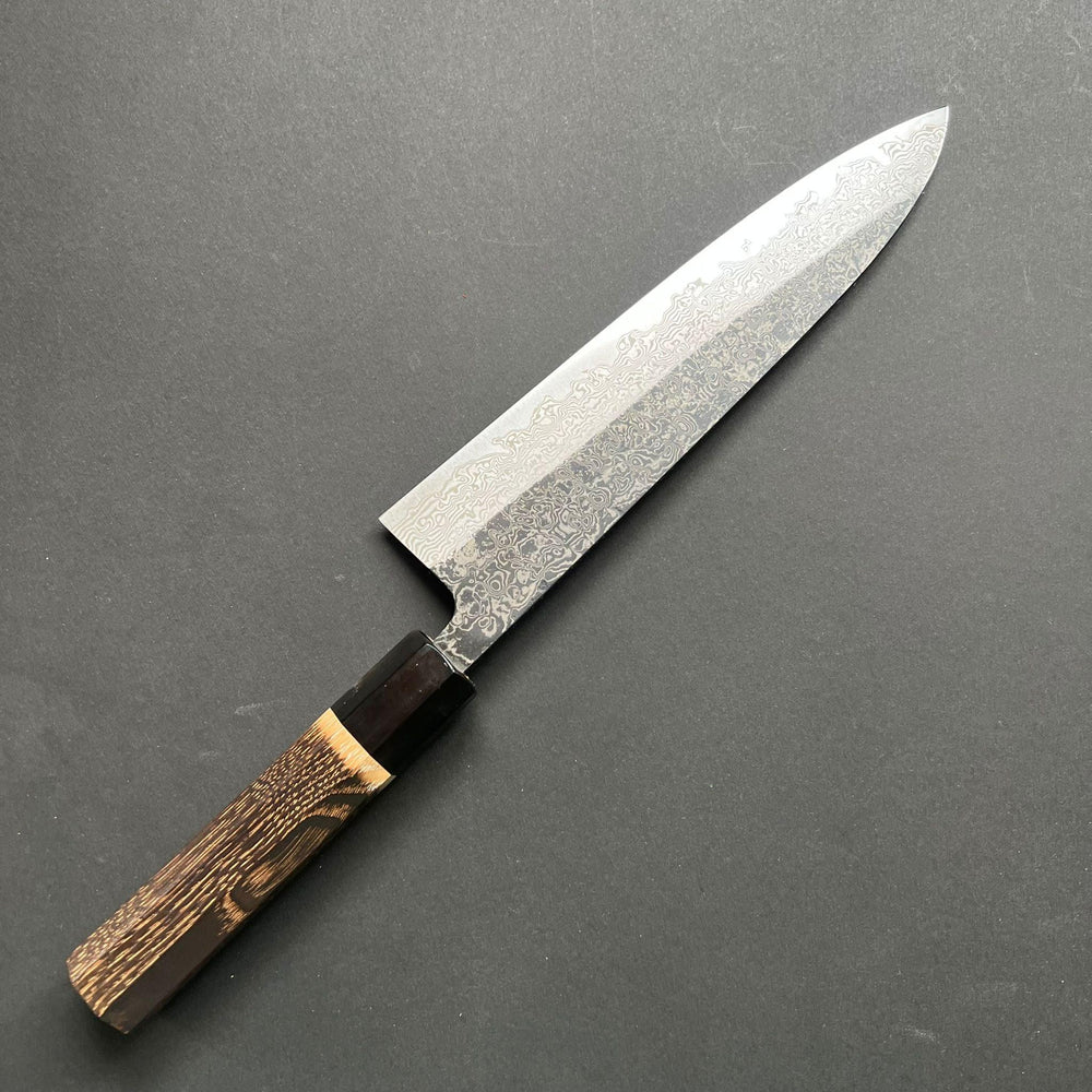Gyuto knife, SKD tool steel, Black Damascus finish - Yoshikane - Kitchen Provisions