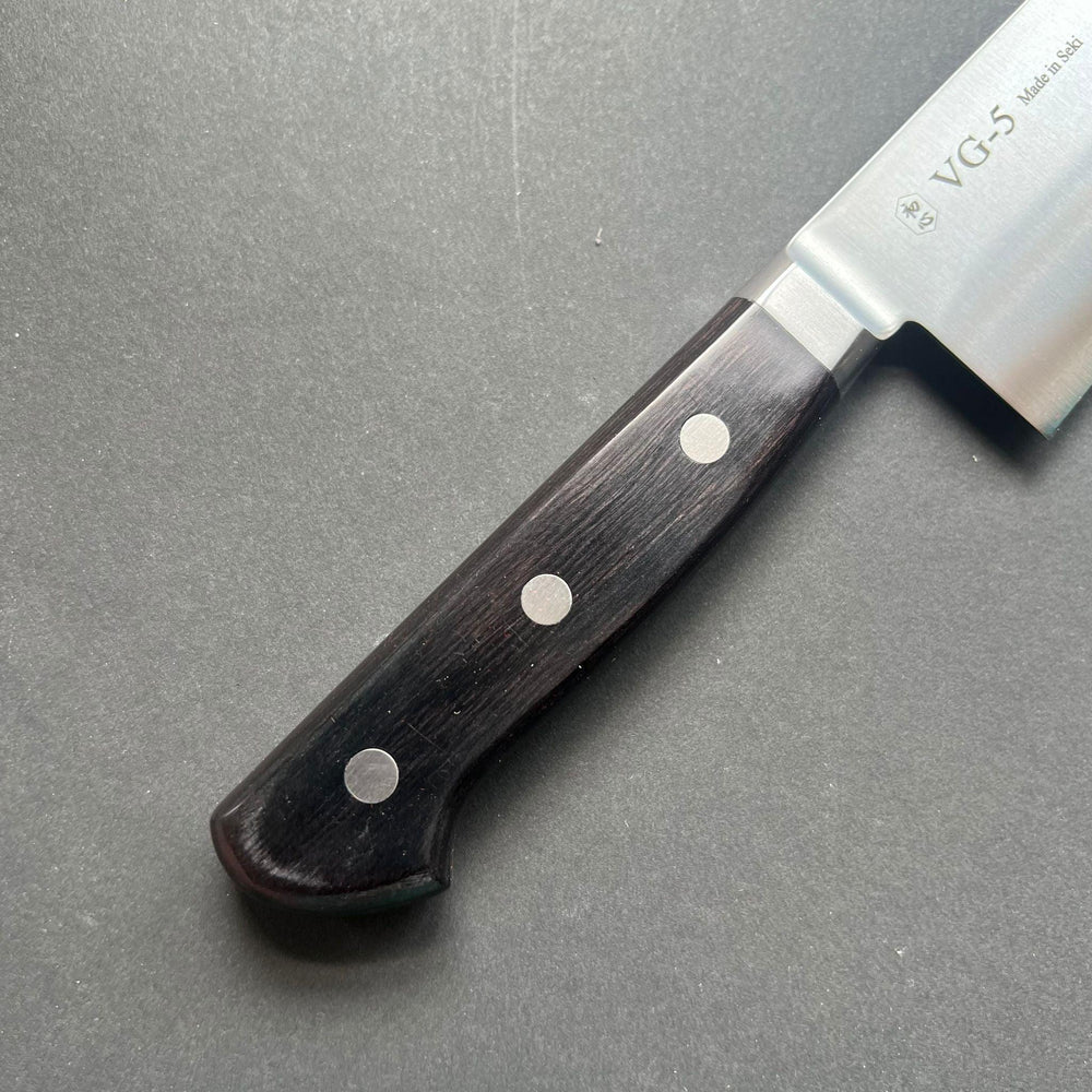 Santoku knife, VG5 stainless steel, Polished finish, western style handle - Hatsukokoro - Kitchen Provisions