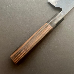 
            
                Load image into Gallery viewer, Santoku knife, Aogami super with stainless steel cladding, kurouchi finish, Denke range, Ebony wood handle - Fujiwara - Kitchen Provisions
            
        