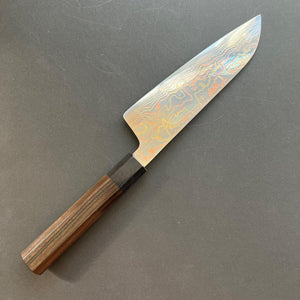 
            
                Load image into Gallery viewer, Santoku knife, Aogami 2, Stainless Steel clad, Coloured damascus finish - Tsukasa Hinoura - Kitchen Provisions
            
        