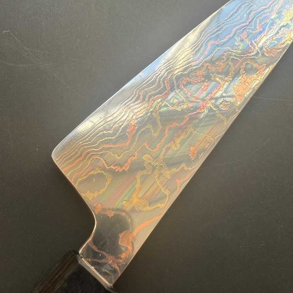 
            
                Load image into Gallery viewer, Santoku knife, Aogami 2, Stainless Steel clad, Coloured damascus finish - Tsukasa Hinoura - Kitchen Provisions
            
        