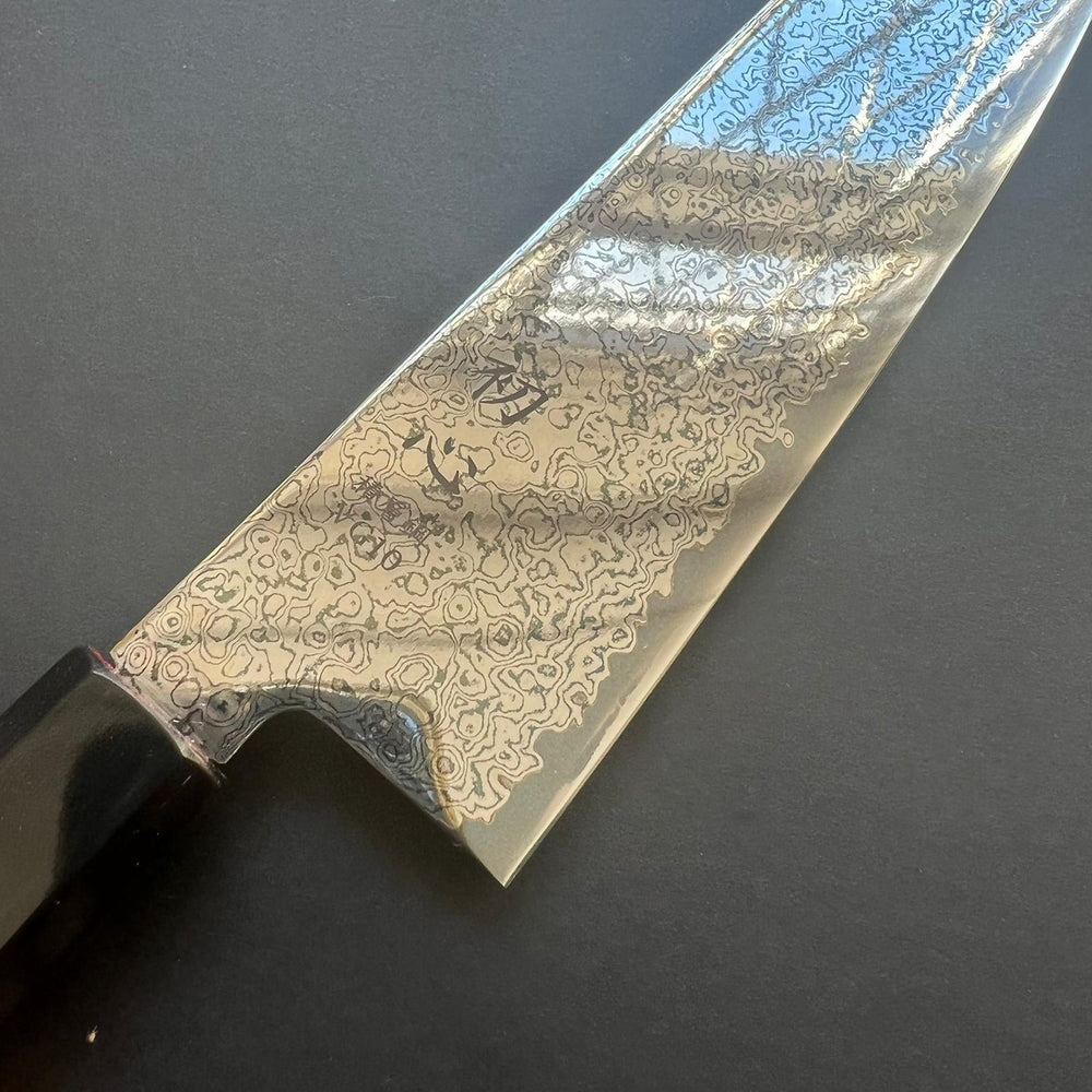 Santoku knife, VG10 stainless steel, Damascus finish, Kurozome range - Hatsukokoro - Kitchen Provisions