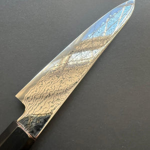Petty knife, VG10 stainless steel, Damascus finish, Kurozome range - Hatsukokoro - Kitchen Provisions