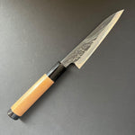 Petty knife, Shirogami 2 with Warikomi constructed iron cladding, River Jump series, handmade Damascus finish - Tsukasa Hinoura - Kitchen Provisions