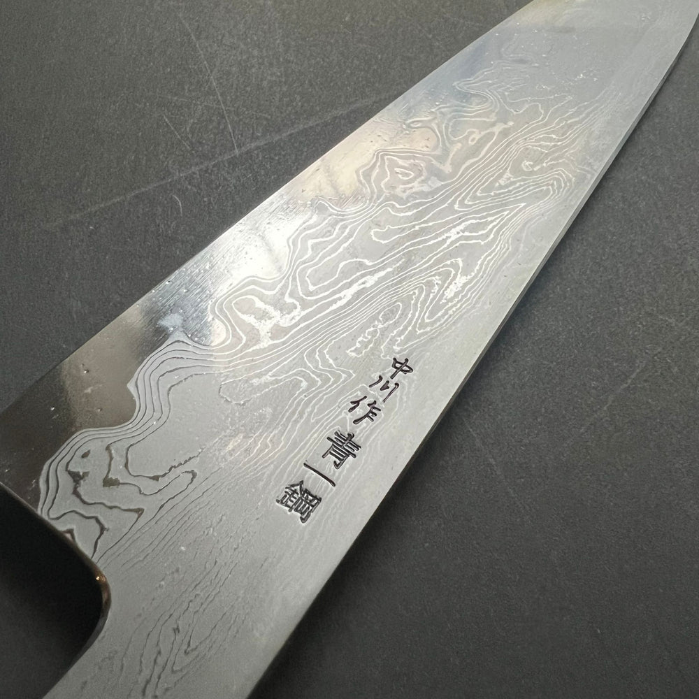 Gyuto knife, Aogami 1 with iron cladding, Damascus finish - Nakagawa Hamono x Naohito Myojin