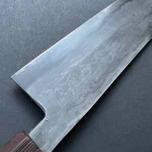 Tsubaki Kiritsuke knife, Aogami 2 Carbon steel with Watetsu cladding, Etched finish, honwarikomi construction - Miyazaki