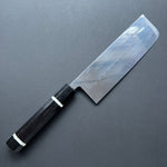 Honyaki Nakiri knife, Shirogami 2 Carbon steel, mirror polish finish - Ikeda