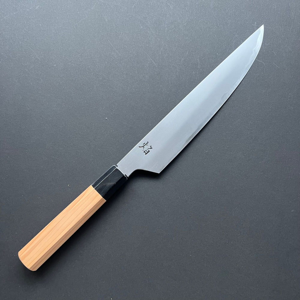 Sujihiki knife, Aogami 2 carbon steel with iron cladding, Kasumi finish, Homura series - Sakai Takayuki