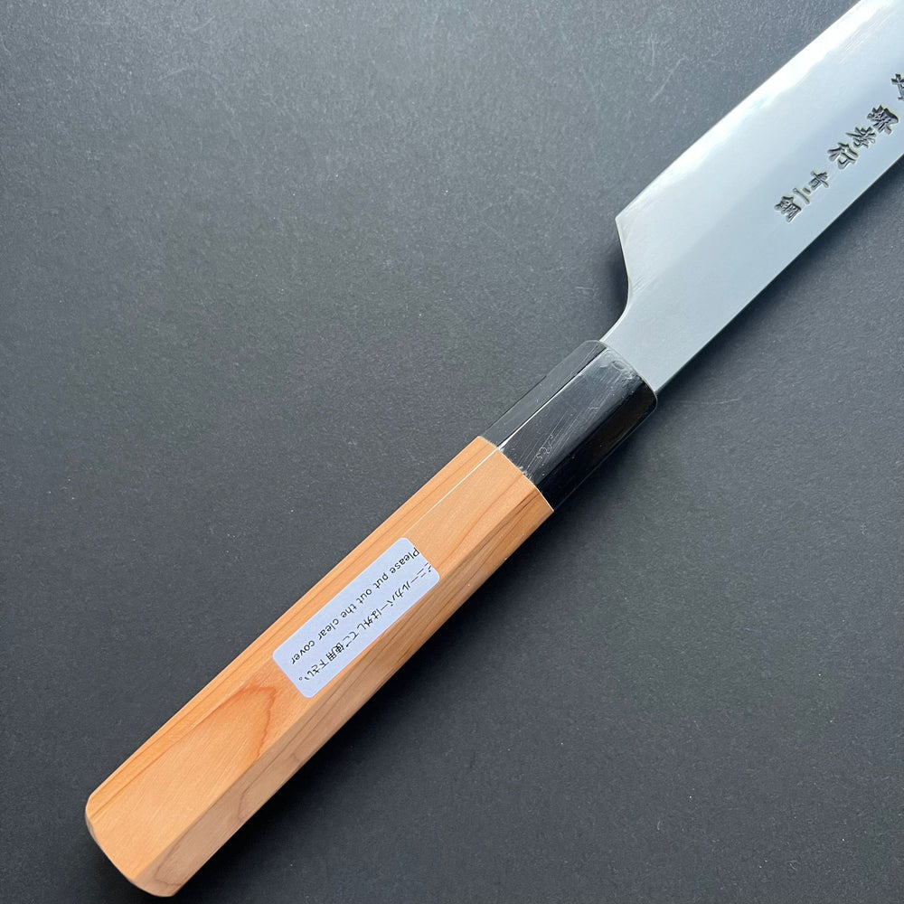 Kengata Yanagiba knife, Aogami 2 carbon steel with iron cladding, Kasumi finish, Homura series - Sakai Takayuki