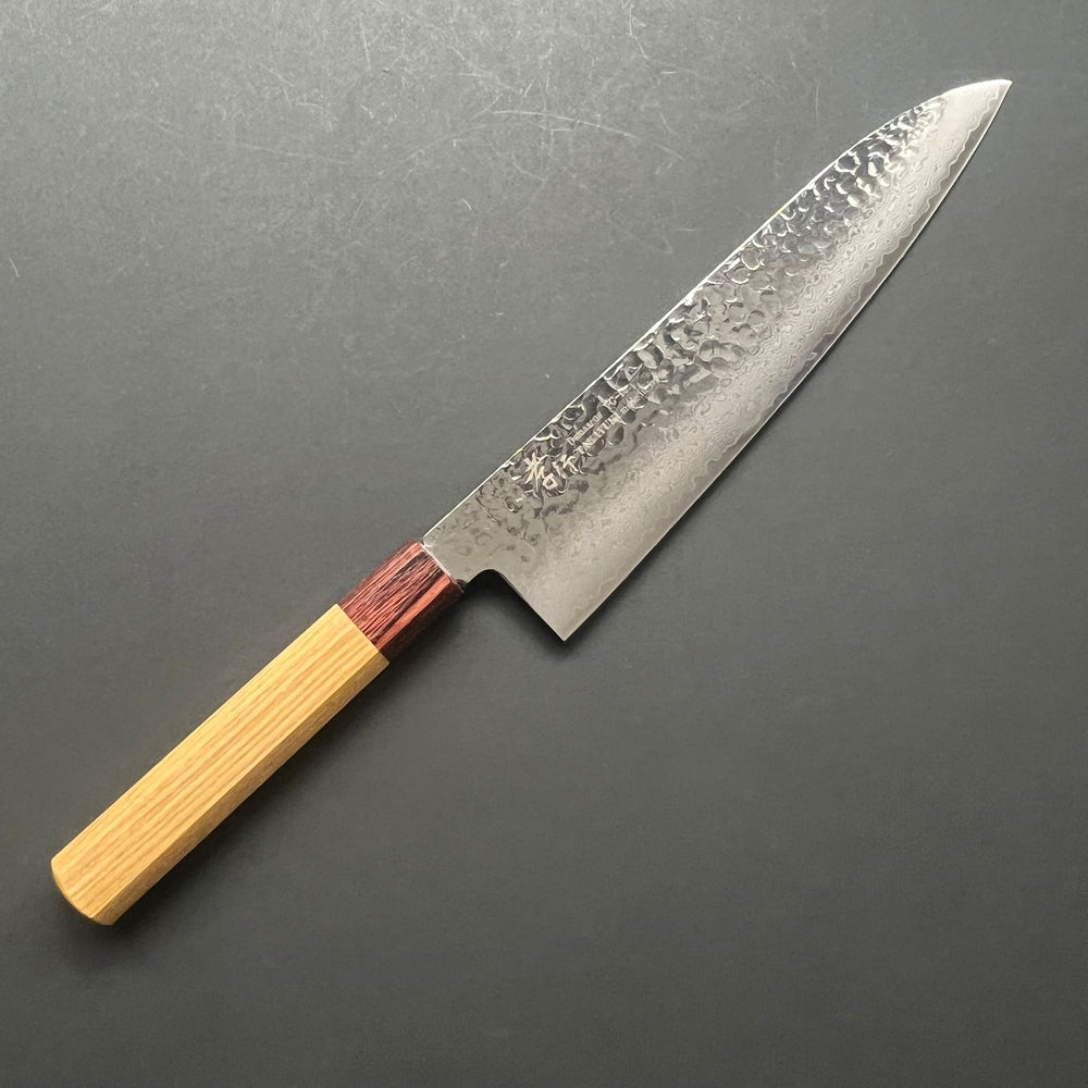 Gyuto knife, VG10 stainless steel, Damascus Tsuchime finish, Wa handle - Sakai Takayuki