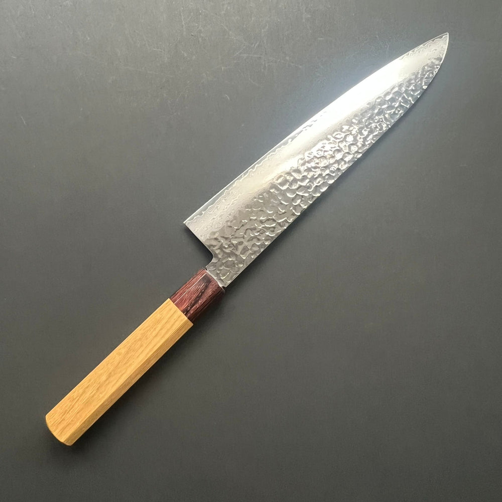 Gyuto knife, VG10 stainless steel, Damascus Tsuchime finish, Wa handle - Sakai Takayuki