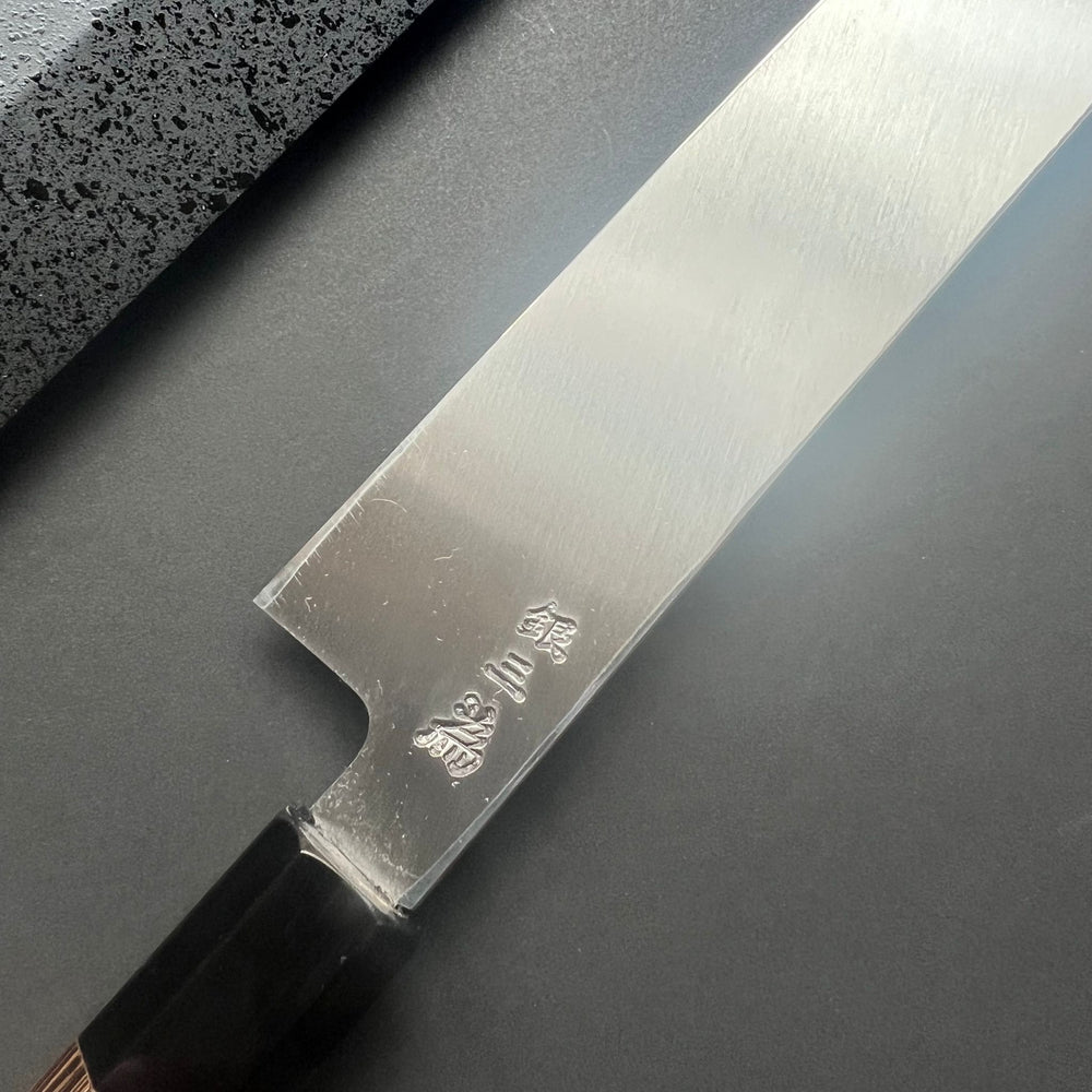 Sakimaru Yanagiba knife, GInsan stainless steel with stainless steel cladding, Migaki finish - Sakai Takayuki