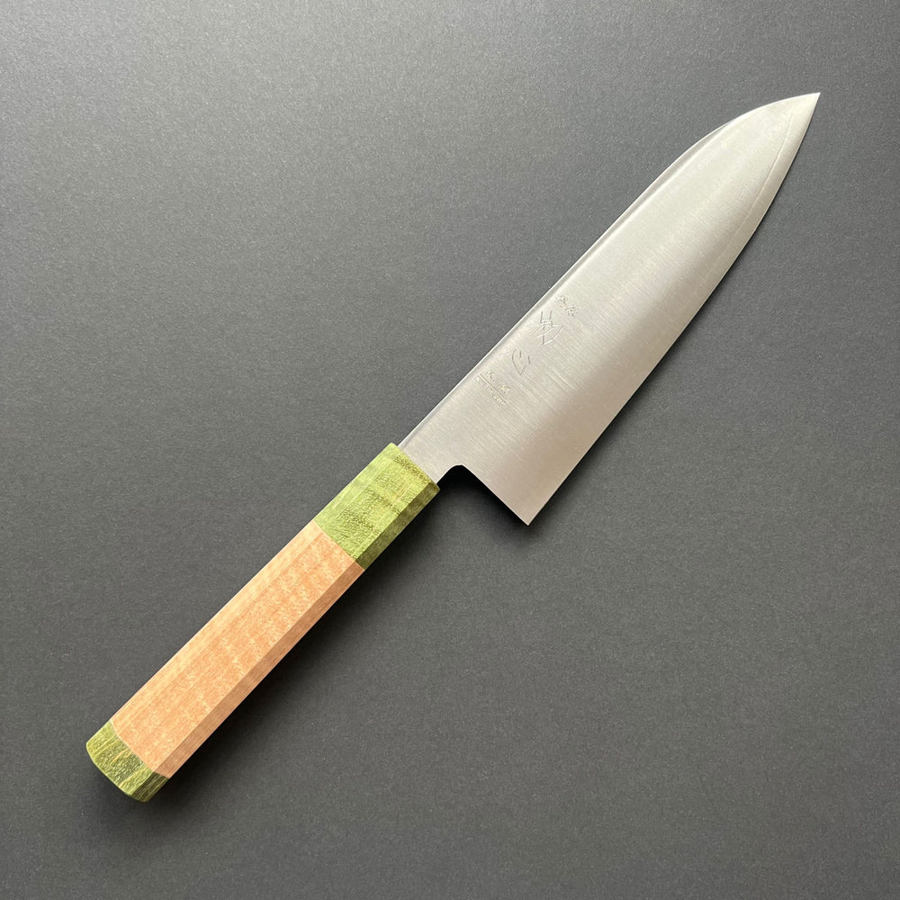 Santoku knife, Ginsan stainless steel, Polished finish, Hayabusa range - Hatsukokoro