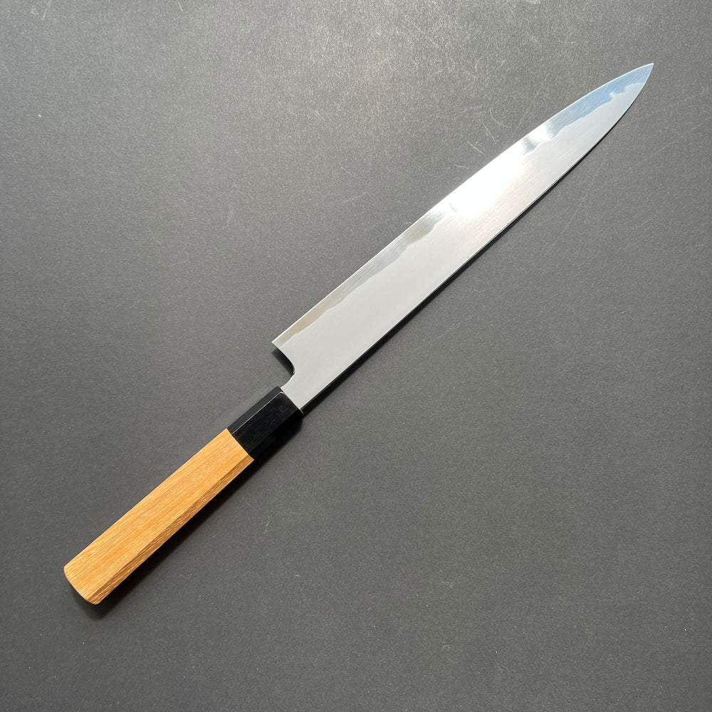 Sujihiki Knife, Aogami 2 with Iron cladding, Kasumi finish - Tetsujin Hamono