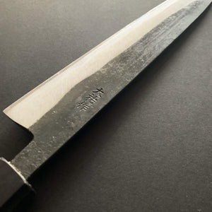 Double bevel Yanagiba knife, shirogami 1, kurouchi finish - Nishida - Kitchen Provisions
