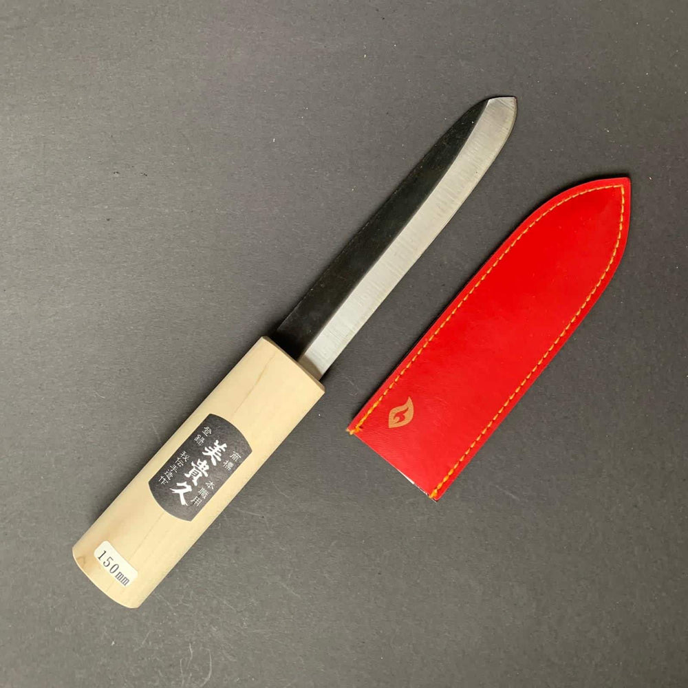 Makiri, fisherman's knife - carbon steel, kurouchi finish - Kitchen Provisions