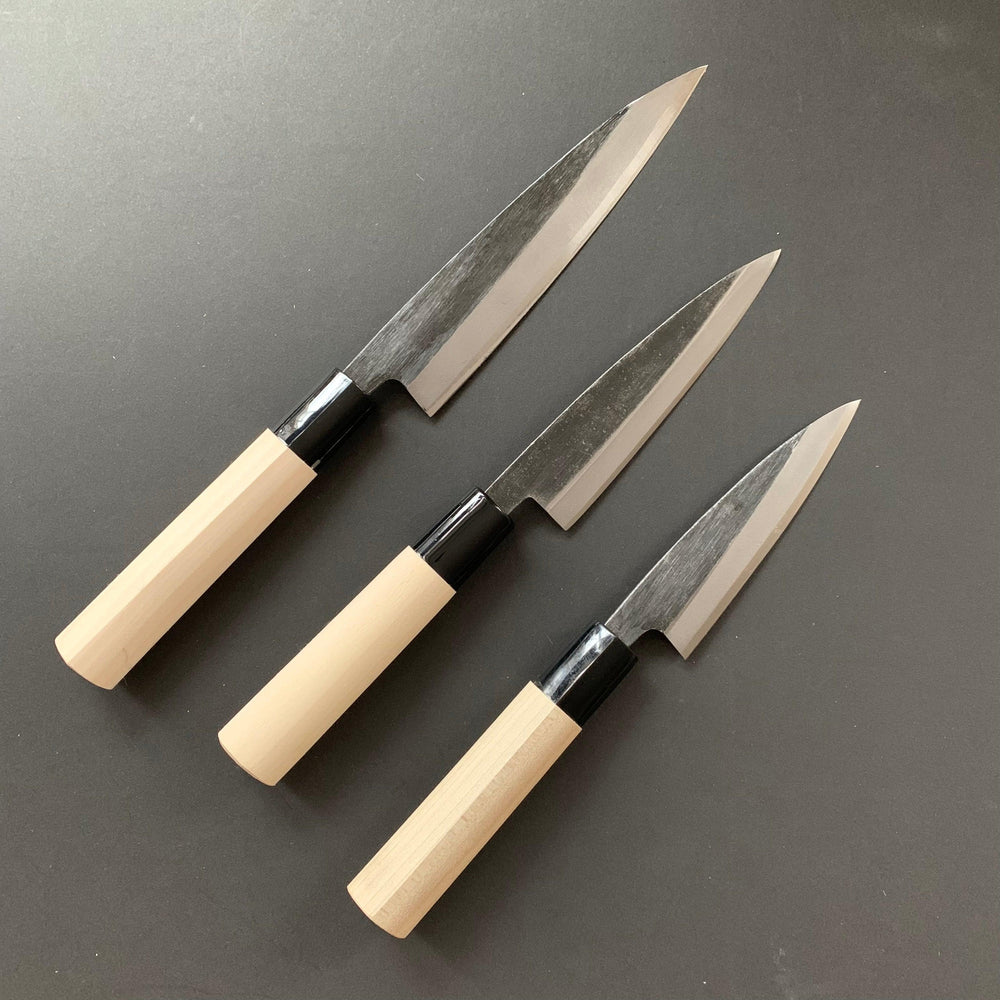 Kobocho knife, Carbon steel, Kurouchi finish, Single bevel - Kitchen Provisions