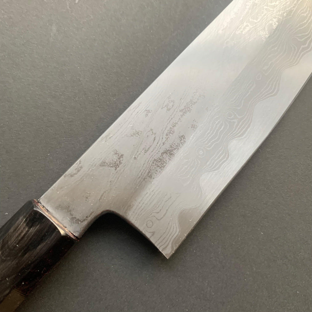 Gyuto knife, Aogami 1 carbon steel, Damascus finish - Nakagawa Hamono - Kitchen Provisions