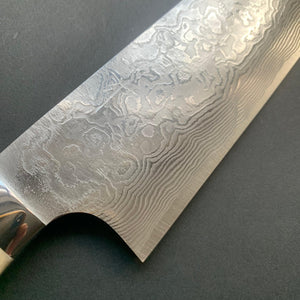 Gyuto knife, SG2 stainless steel, Damascus finish, jigged bone handle - Saji - Kitchen Provisions