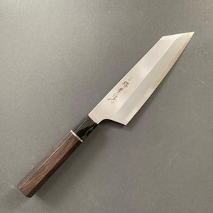 Kengata santoku knife, Aogami 2, iron clad, polished finish - Sakai Takayuki - Kitchen Provisions