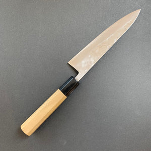 Petty knife, Shirogami 1 with stainless steel cladding, nashiji finish, Maboroshi range, wa handle - Fujiwara - Kitchen Provisions