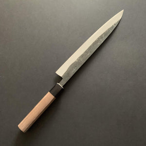 Double bevel Yanagiba knife, shirogami 1, kurouchi finish - Nishida - Kitchen Provisions