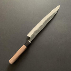 
            
                Load image into Gallery viewer, Double bevel Yanagiba knife, shirogami 1, kurouchi finish - Nishida - Kitchen Provisions
            
        