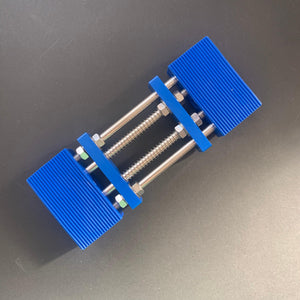 Whetstone Holder - for knife sharpening - spring-loaded, blue - Kitchen Provisions