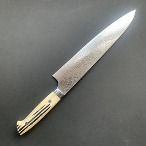 Gyuto knife, SG2 stainless steel, Damascus finish, jigged bone handle - Saji - Kitchen Provisions