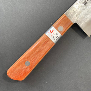 Gyuto knife, Shirogami 1 with stainless steel cladding, Nashiji range, western handle - Fujiwara - Kitchen Provisions