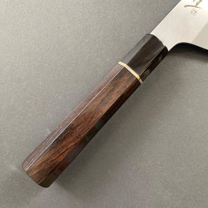 Kengata santoku knife, Aogami 2, iron clad, polished finish - Sakai Takayuki - Kitchen Provisions