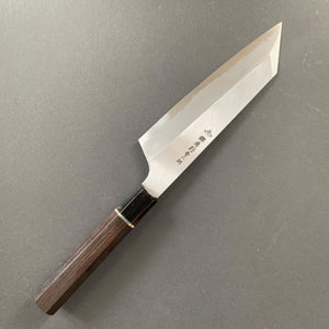Kengata santoku knife, Aogami 2, iron clad, polished finish - Sakai Takayuki - Kitchen Provisions