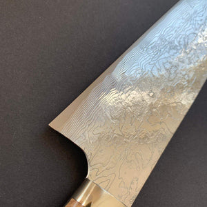 Gyuto knife, SG2 powder steel, Damascus and Tsuchime finish, Maple handle - Saji - Kitchen Provisions