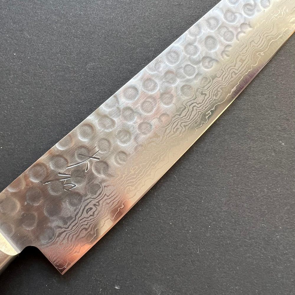 Sujihiki knife, VG10, damascus and tsuchime finish - Ohishi - Kitchen Provisions