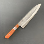 Gyuto knife, Shirogami 1 with stainless steel cladding, Nashiji range, western handle - Fujiwara - Kitchen Provisions