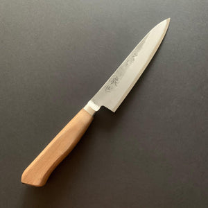 Petty knife, Aogami 2 core with stainless steel cladding, nashiji finish - Tadafusa - Kitchen Provisions
