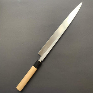 
            
                Load image into Gallery viewer, Yanagiba knife, Shirogami 2 steel, kasumi finish - Masamoto - Kitchen Provisions
            
        