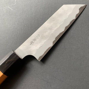 Kiritsuke Petty knife, Aogami Super with stainless steel cladding, tsuchime finish - Nigara - Kitchen Provisions