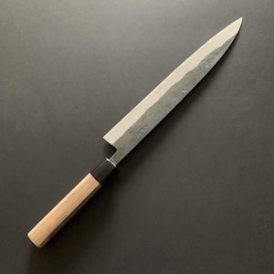 Double bevel Yanagiba knife, shirogami 1, kurouchi finish - Nishida - Kitchen Provisions